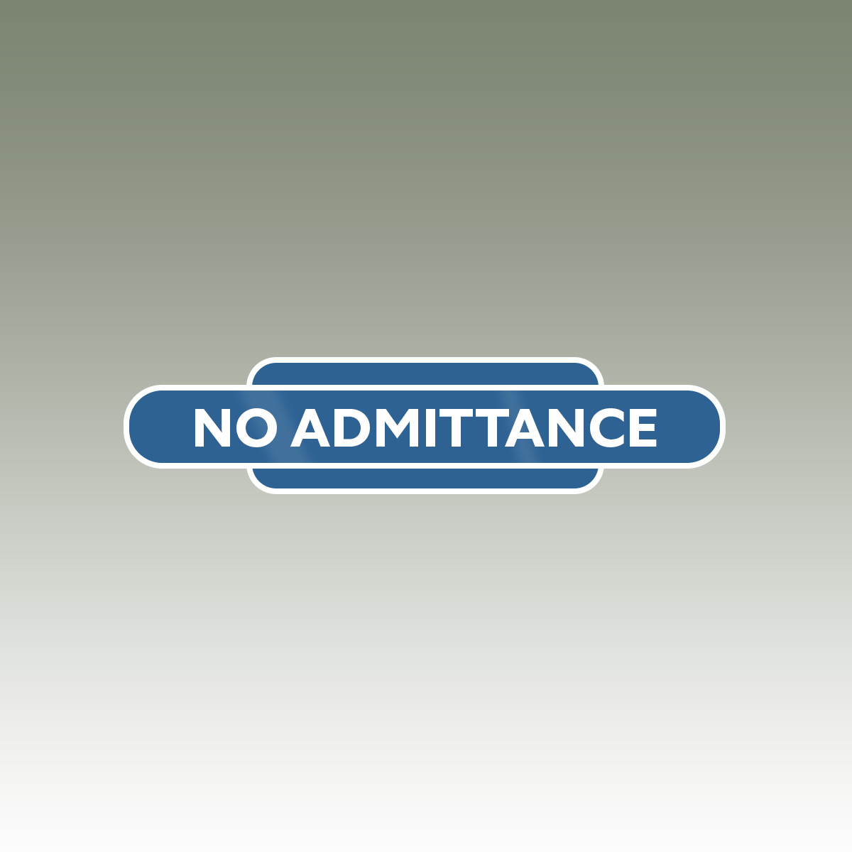 No Admittance Sticker